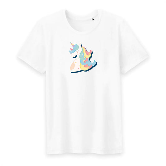 T shirt homme col rond Licorne magique