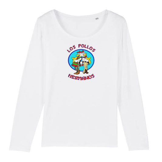 T shirt Manches longues Femme Los pollos hermanos frères poulets