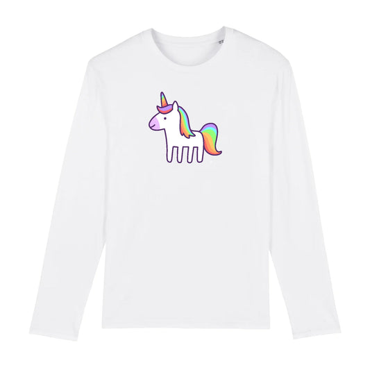 T shirt Manches longues Homme Licorne Arc en ciel