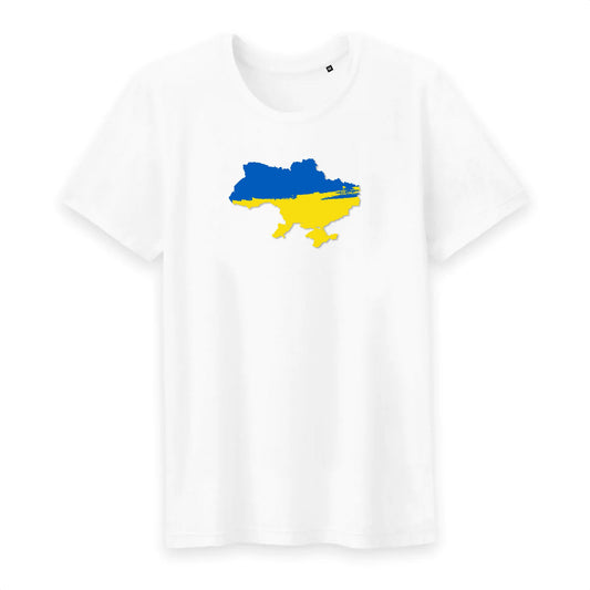 T shirt homme col rond Ukraine carte