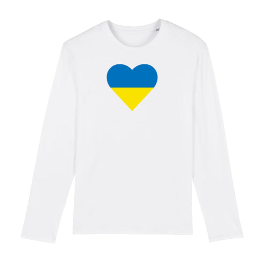 T shirt Manches longues Homme Ukraine Coeur