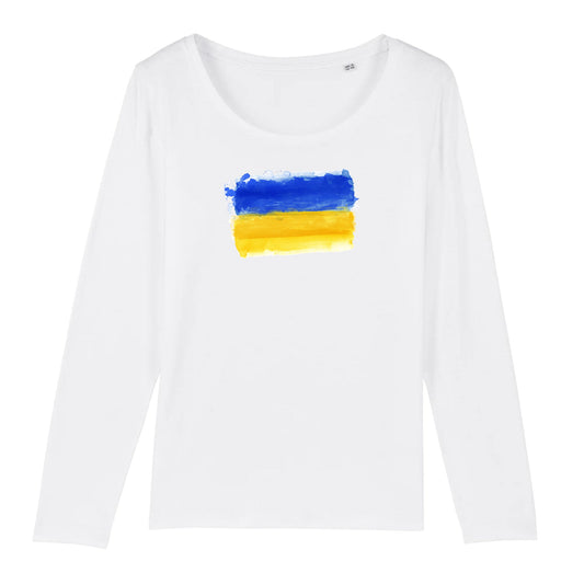 T shirt Manches longues Femme Ukraine Drapeau