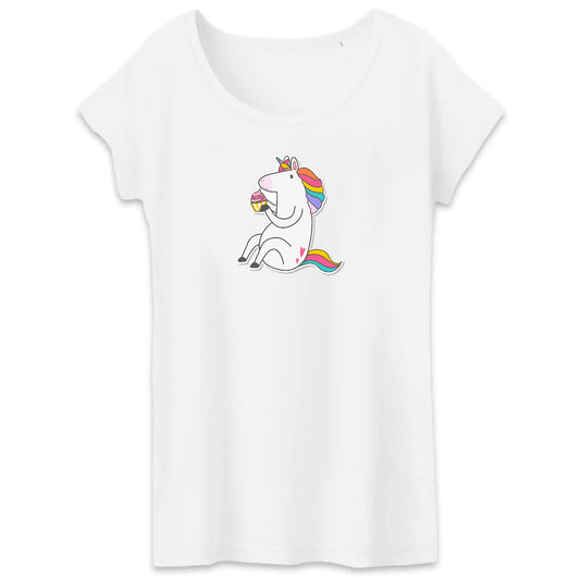 T shirt Femme Licorne s'assoit