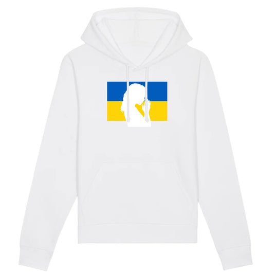 Sweat à capuche Ukraine Silhouette de Femme en Prière