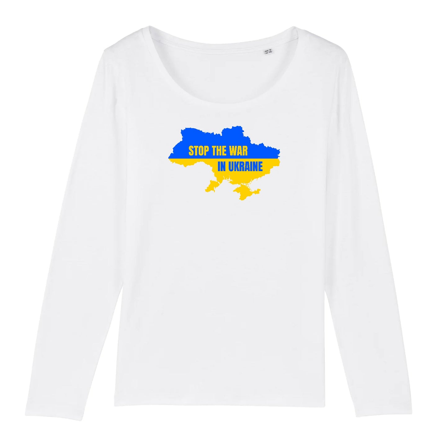 T shirt Manches longues Femme Ukraine carte du pays