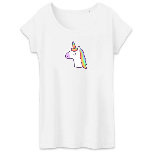 T shirt Femme Licorne avec les yeux fermés