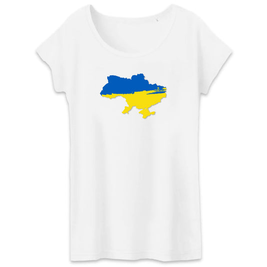 T shirt Femme Ukraine carte