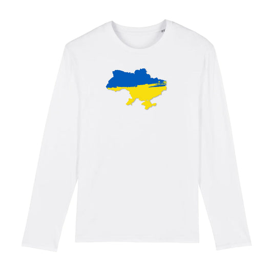 T shirt Manches longues Homme Ukraine carte