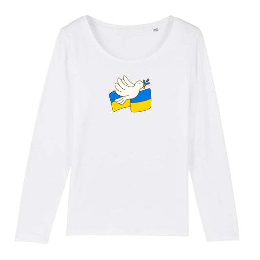 T shirt Manches longues Femme Ukraine appel à la paix