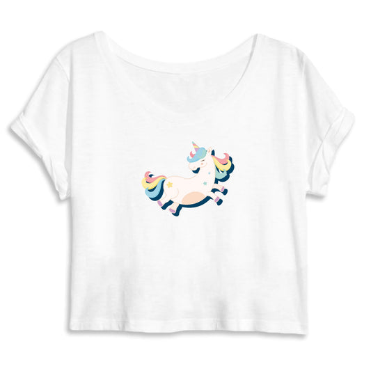 Crop Top Femme Licorne adorable