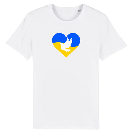 T shirt Ukraine Coeur Colombe