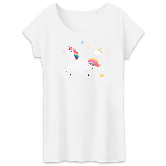 T shirt Femme Licorne et étoiles