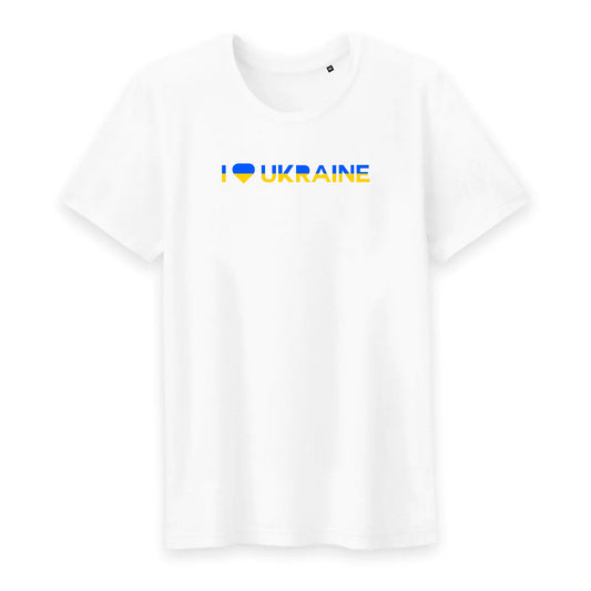 T shirt homme col rond I Love Ukraine