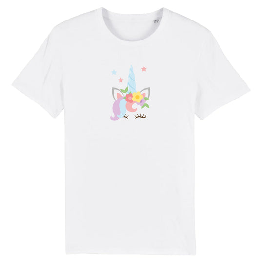 T shirt Unisex Licorne avec fleurs