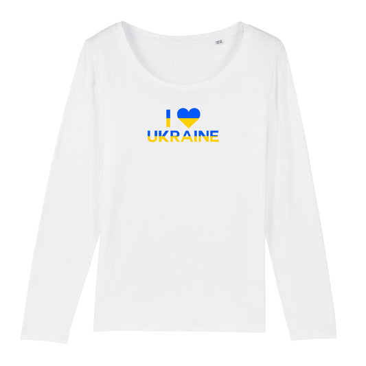 T shirt Manches longues Femme J'aime l'Ukraine