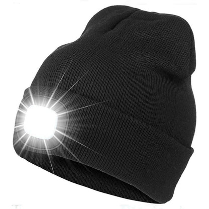 Bonnet avec lampe frontale