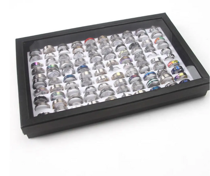 Coffret 100 Bagues en Acier Inoxydable