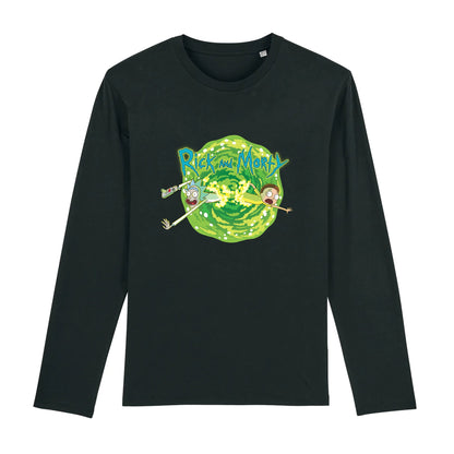 T shirt Manches longues Homme Rick et Morty lave