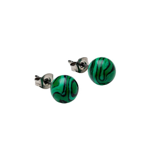 Boucle d'oreille malachite