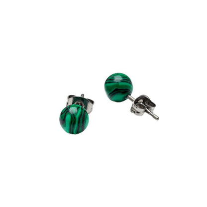 Boucle d'oreille malachite